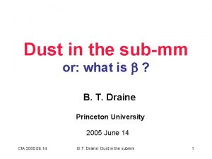 Dust in the submm or what is B