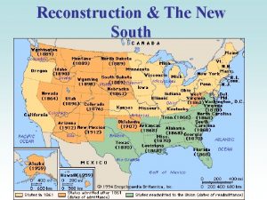 Reconstruction The New South Key Questions of Reconstruction