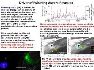 Driver of Pulsating Aurora Revealed Pulsating aurora PA