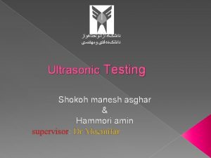 Tandem technique in ultrasonic testing