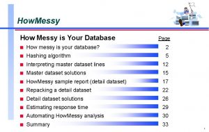 How Messy How Messy is Your Database Page