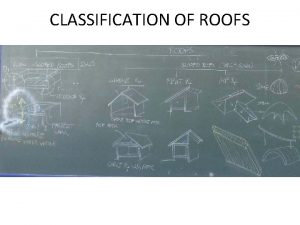 CLASSIFICATION OF ROOFS ROOFS SLOPE ROOFS 1METAL ROOF