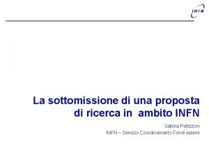 La sottomissione di una proposta di ricerca in