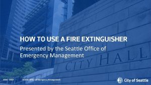 Seattle fire extinguisher training