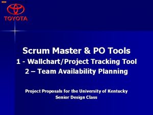 lll CONFIDENTIAL Scrum Master PO Tools 1 WallchartProject