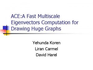 ACE A Fast Multiscale Eigenvectors Computation for Drawing