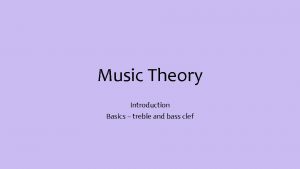 Music Theory Introduction Basics treble and bass clef