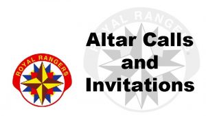 Altar Calls and Invitations Acts 16 31 Believe