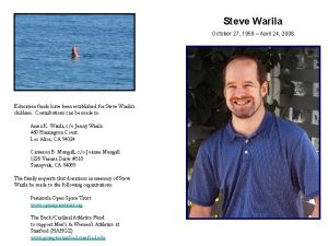Steve Warila October 27 1959 April 24 2008