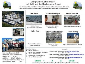 Energy Conservation Project Jail HVAC and Roof Replacement