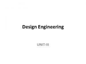 Design Engineering UNITIII Syllabus CGPA Design Engineering 08