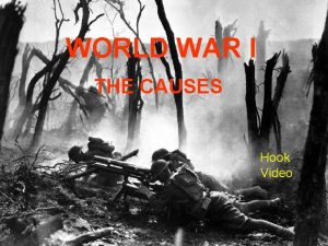 WORLD WAR I THE CAUSES Hook Video Causes
