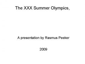 Xxx olympics