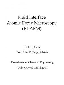 Fluid Interface Atomic Force Microscopy FIAFM D Eric