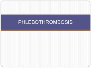 Thrombocythopenia