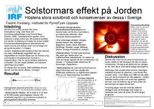 Solstormars effekt p Jorden Hstens stora solutbrott och