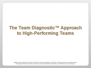 The Team Diagnostic Approach to HighPerforming Teams Graphics