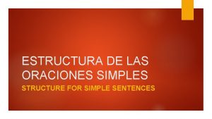 Estructura de affirmative sentences