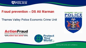 Fraud prevention DS Ali Marman Thames Valley Police