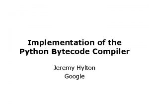 Python bytecode assembler