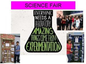 SCIENCE FAIR LINKS TO PROJECT IDEAS Science Fair