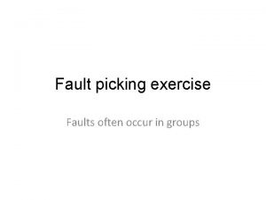 What is the faults of picking