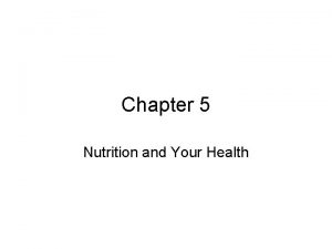 Chapter 5 lesson 1 health