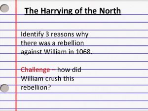 What happened in the harrying of the north