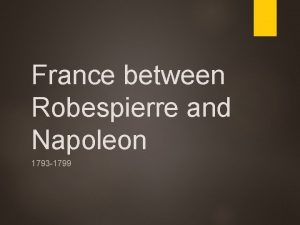 Napoleon and robespierre