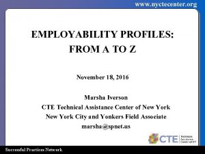 www nyctecenter org EMPLOYABILITY PROFILES FROM A TO