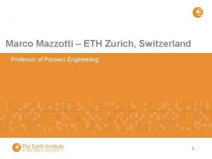 Marco Mazzotti ETH Zurich Switzerland Professor of Process