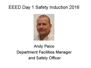 Day 1 safety induction form