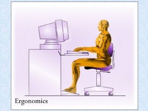 Ergonomics What is Ergonomics ERGONOMICS The term ergonomics Ergonomics What is Ergonomics ERGONOMICS The term ergonomics