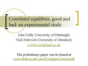 Correlated equilibrium