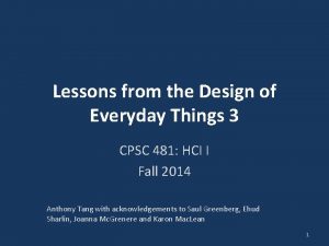 Lessons from the Design of Everyday Things 3