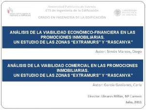 Analisis de viabilidad de promociones inmobiliarias