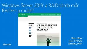 Windows Server 2019 a RAID tmb mr RAIDen