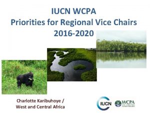 IUCN WCPA Priorities for Regional Vice Chairs 2016
