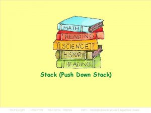 Stack Push Down Stack KMITL 01076249 Data Structures