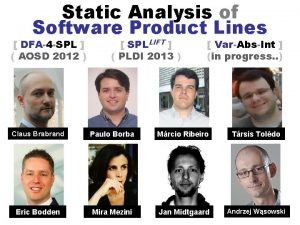 Static Analysis of Software Product Lines DFA4 SPL