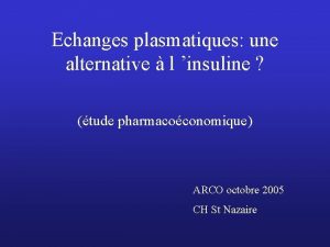 Echanges plasmatiques une alternative l insuline tude pharmacoconomique