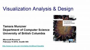 Visualization analysis and design tamara munzner