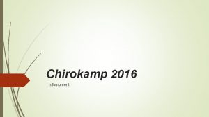 Chirokamp 2016 Infomoment Voor we op kamp vertrekken