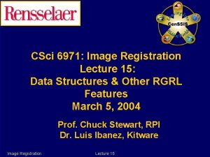 CSci 6971 Image Registration Lecture 15 Data Structures