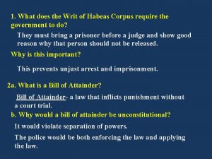 The writ of habeas corpus and the grand jury both
