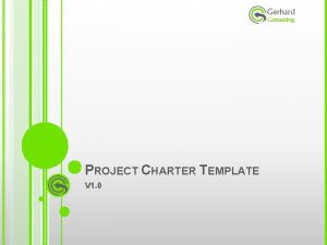 Project charter introduction
