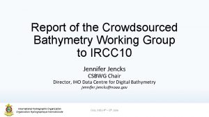 Report of the Crowdsourced Bathymetry Working Group to