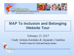 California map to inclusion and belonging