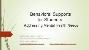 Mental health skill building interventions examples