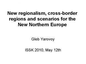 New regionalism